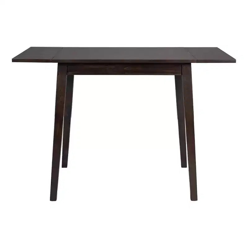 3 Piece Expandable Dining Set with 2 Upholstered Chairs, Wood Dining Table with Drop Leaf for Small Place