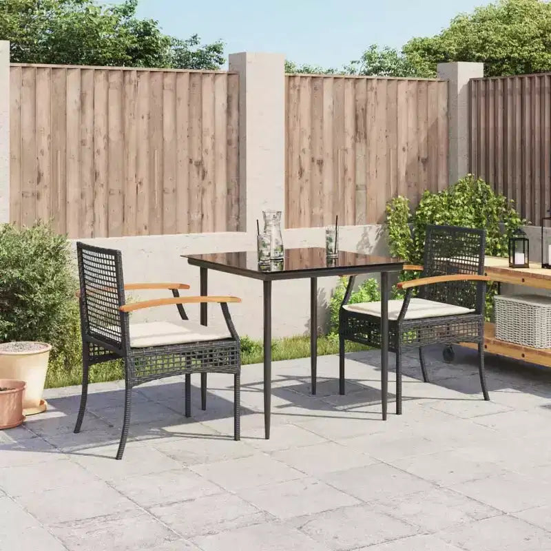 vidaXL Garden Dining Set with Cushions - Modern Design