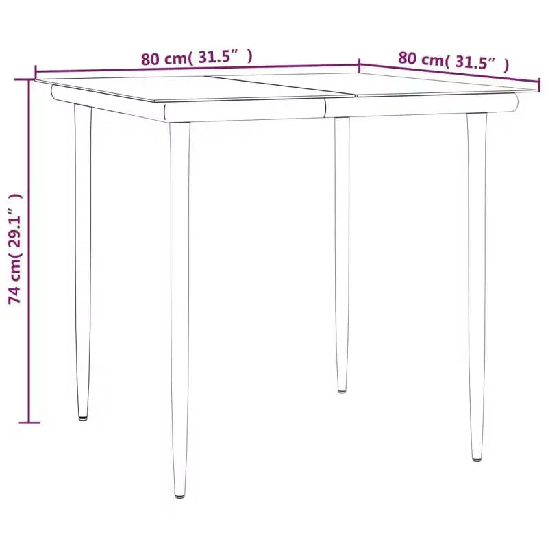 vidaXL Garden Dining Set with Cushions - Modern Design