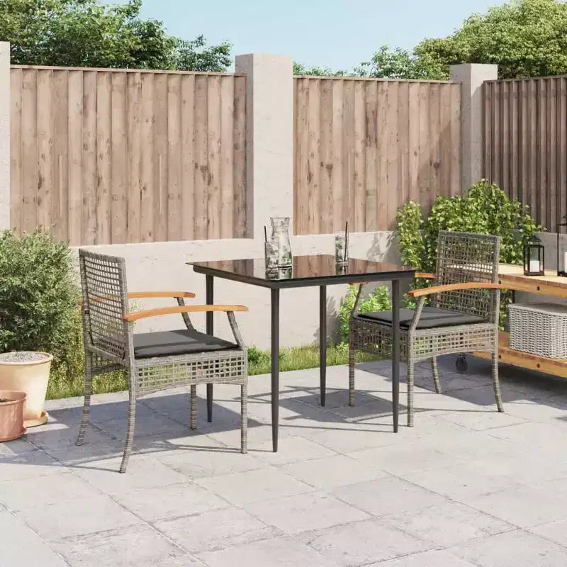 vidaXL Garden Dining Set with Cushions - Modern Design