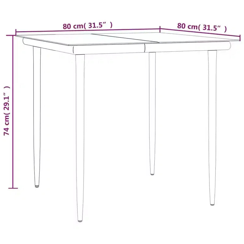 vidaXL Garden Dining Set with Cushions - Modern Design
