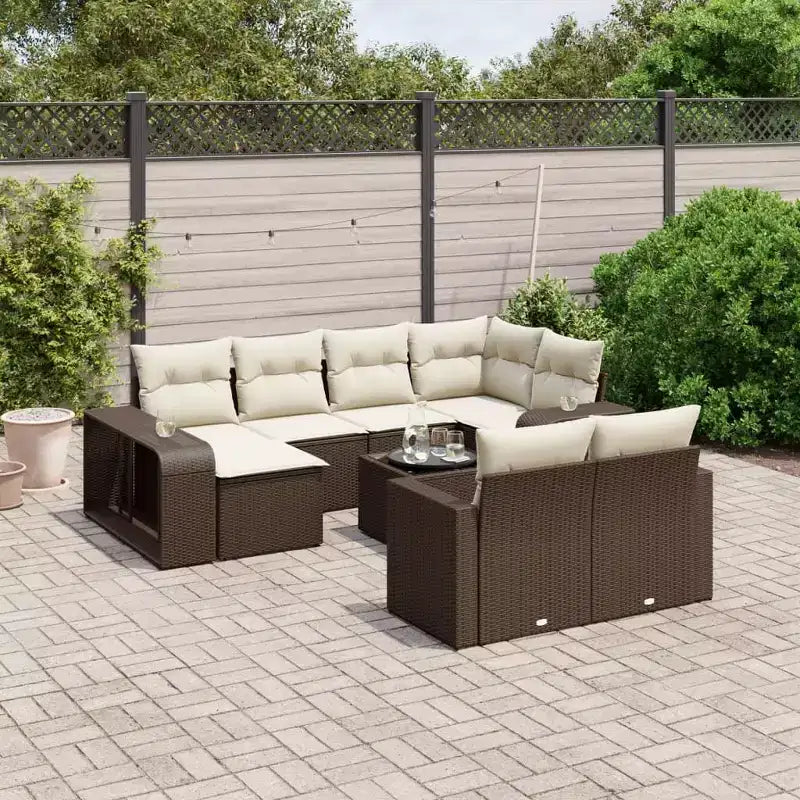 vidaXL Salon de jardin modulaire avec coussins en différentes couleurs