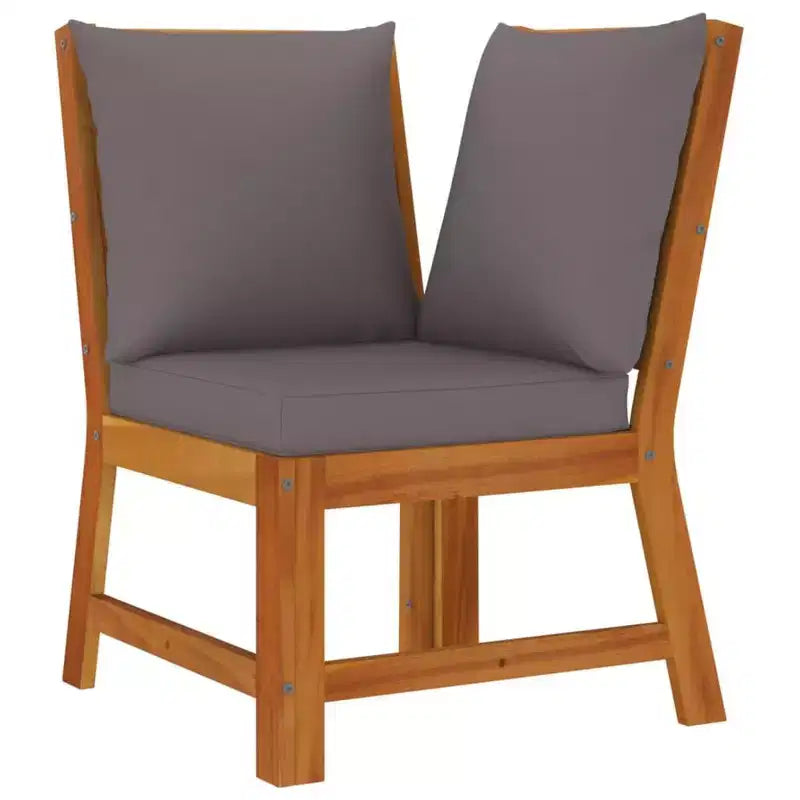 vidaXL Patio Dining Set Acacia wood with cushions