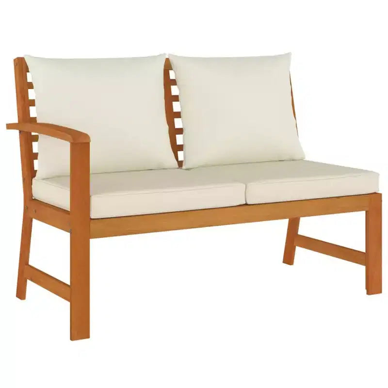 vidaXL Patio Dining Set Acacia wood with cushions