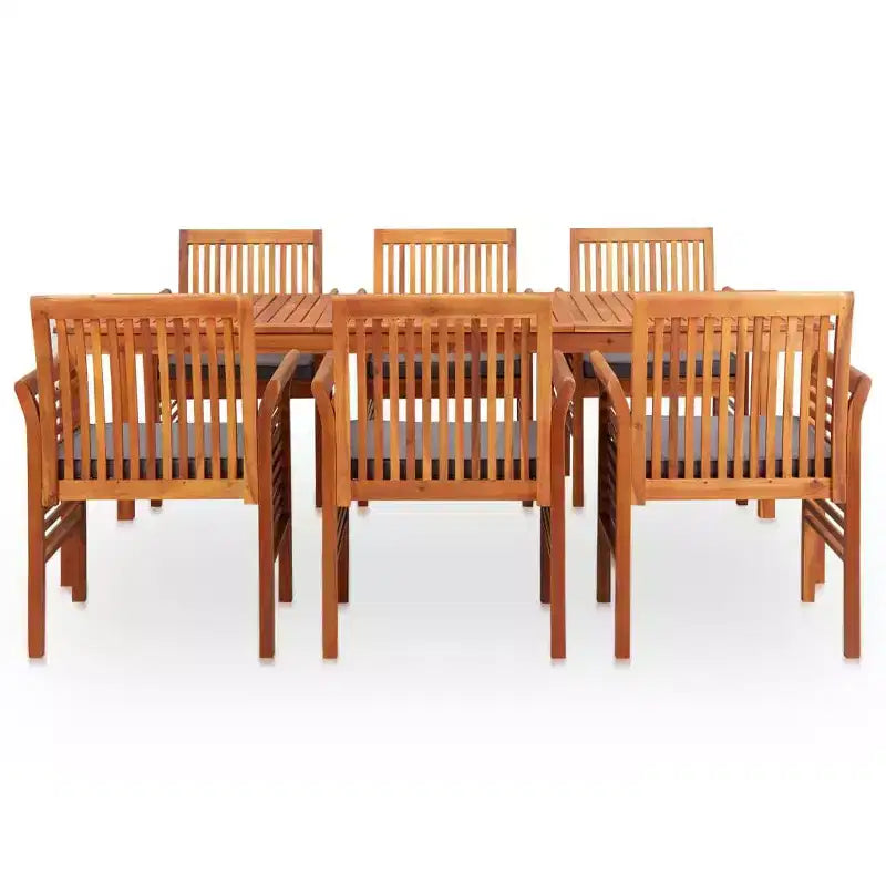 vidaXL Outdoor Dining Set with Cushions - Solid Acacia Wood