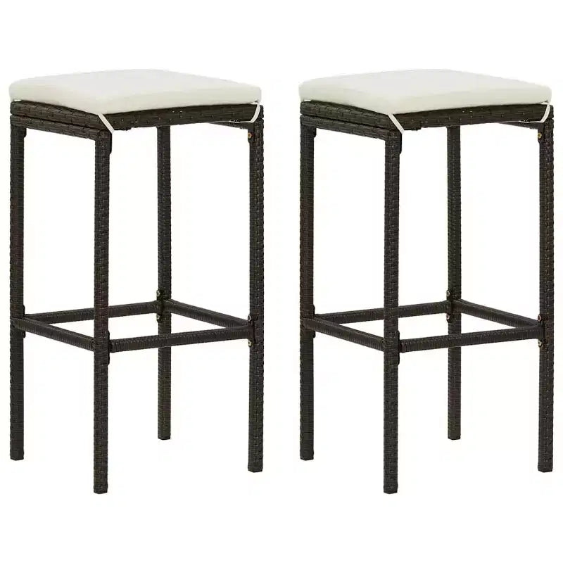 vidaXL Ensemble de bar de patio Table de bar et tabourets Ensemble de mobilier de patio avec coussins