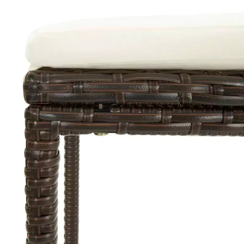 vidaXL Ensemble de bar de patio Table de bar et tabourets Ensemble de mobilier de patio avec coussins