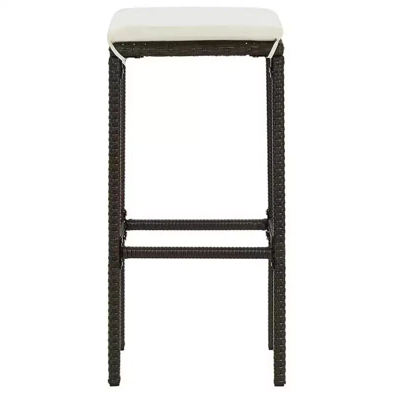 vidaXL Ensemble de bar de patio Table de bar et tabourets Ensemble de mobilier de patio avec coussins