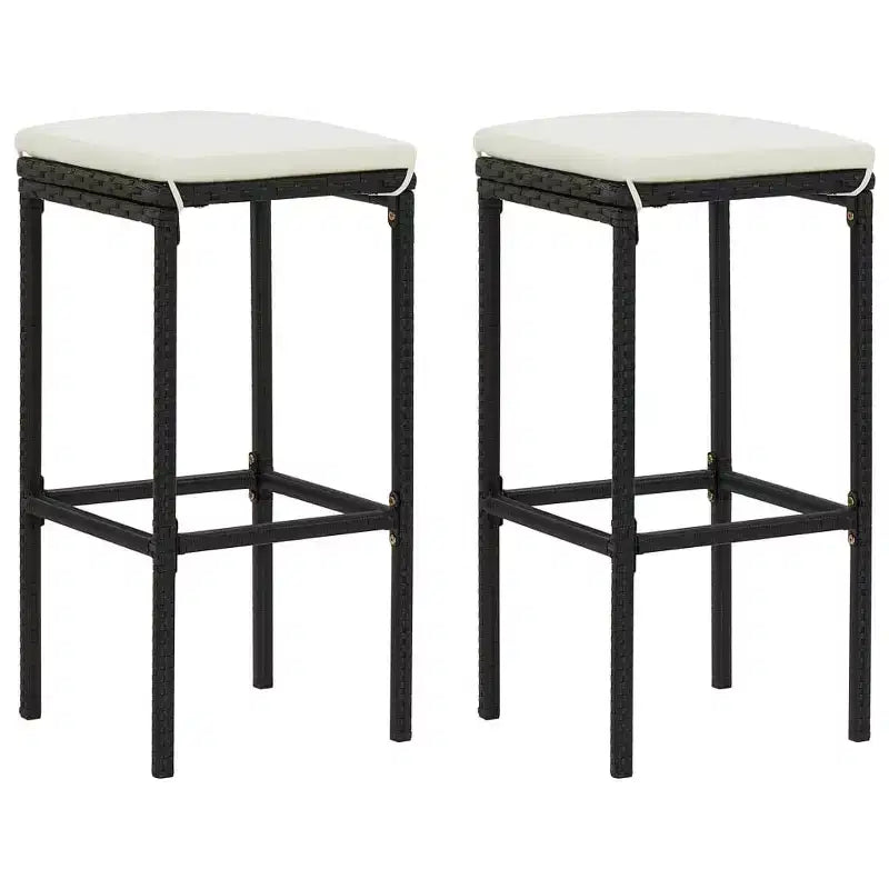vidaXL Ensemble de bar de patio Table de bar et tabourets Ensemble de mobilier de patio avec coussins