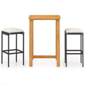 vidaXL Ensemble de bar de patio Table de bar et tabourets Ensemble de mobilier de patio avec coussins