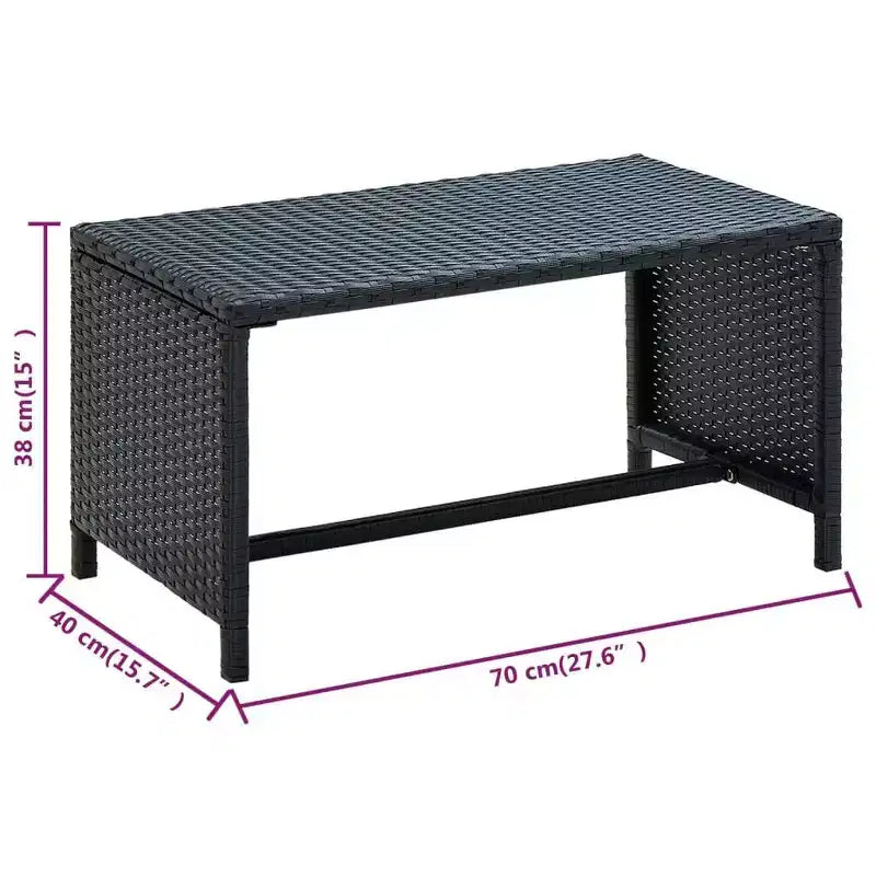 vidaXL Sofa Set PE rattan, powder-coated steel, polyester Medium