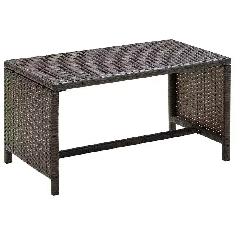 vidaXL Sofa Set PE rattan, powder-coated steel, polyester Medium