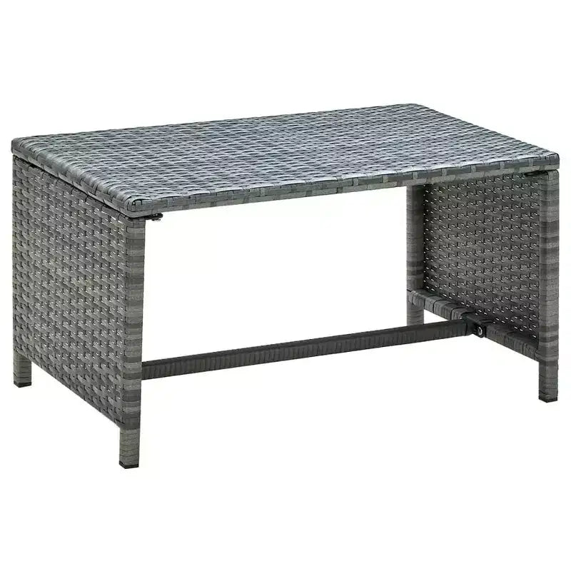 vidaXL Sofa Set PE rattan, powder-coated steel, polyester Medium
