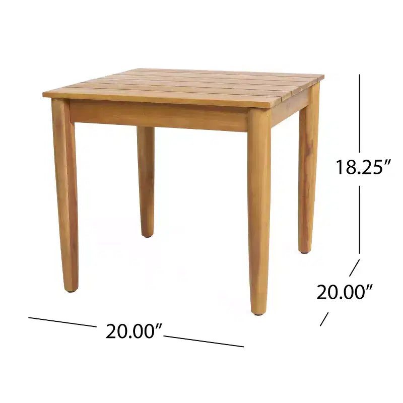 Christopher Knight Home Aman Modern Patio Acacia Wood Seating Set with Slatted Side Table