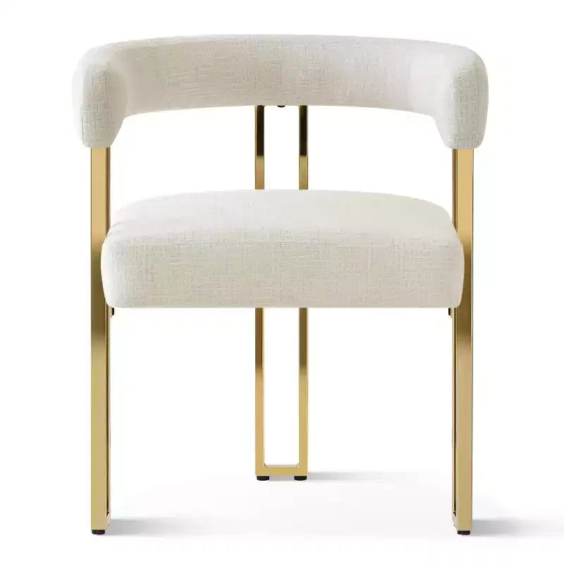 Ensemble de salle à manger extensible 47-83 pour 6 personnes, table en bois naturel et 6 chaises de salle à manger en chenille rembourrée avec pieds en métal-Panipeachy