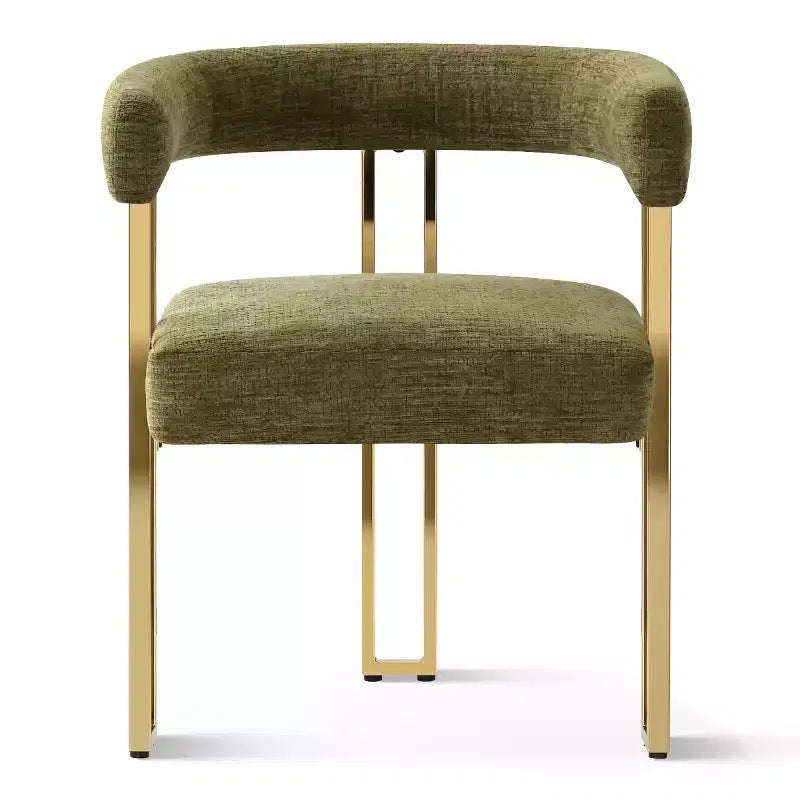 Ensemble de salle à manger extensible 47-83 pour 6 personnes, table en bois naturel et 6 chaises de salle à manger en chenille rembourrée avec pieds en métal-Panipeachy