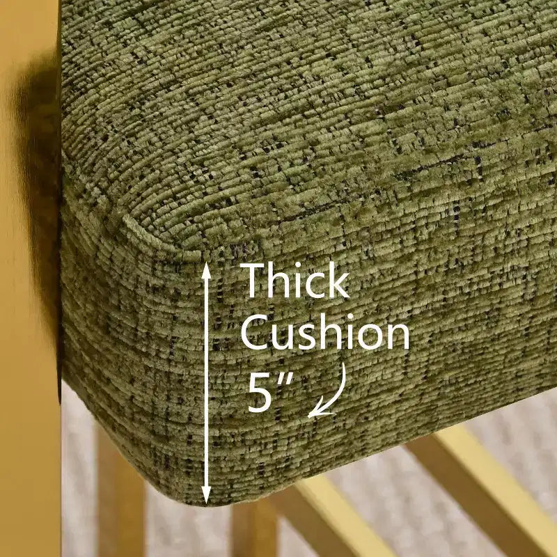Ensemble de salle à manger extensible 47-83 pour 6 personnes, table en bois naturel et 6 chaises de salle à manger en chenille rembourrée avec pieds en métal-Panipeachy