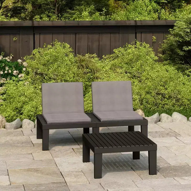 vidaXL Garden Lounge Set Plastic Normal Seats 4 Garden Lounge Set