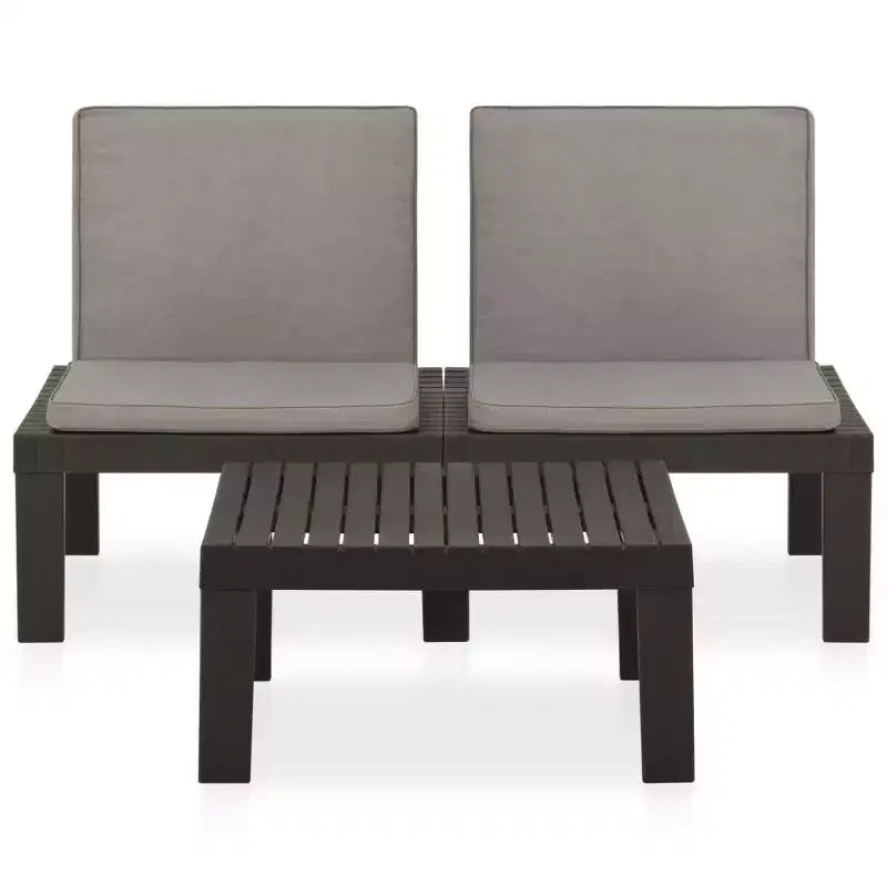vidaXL Garden Lounge Set Plastic Normal Seats 4 Garden Lounge Set