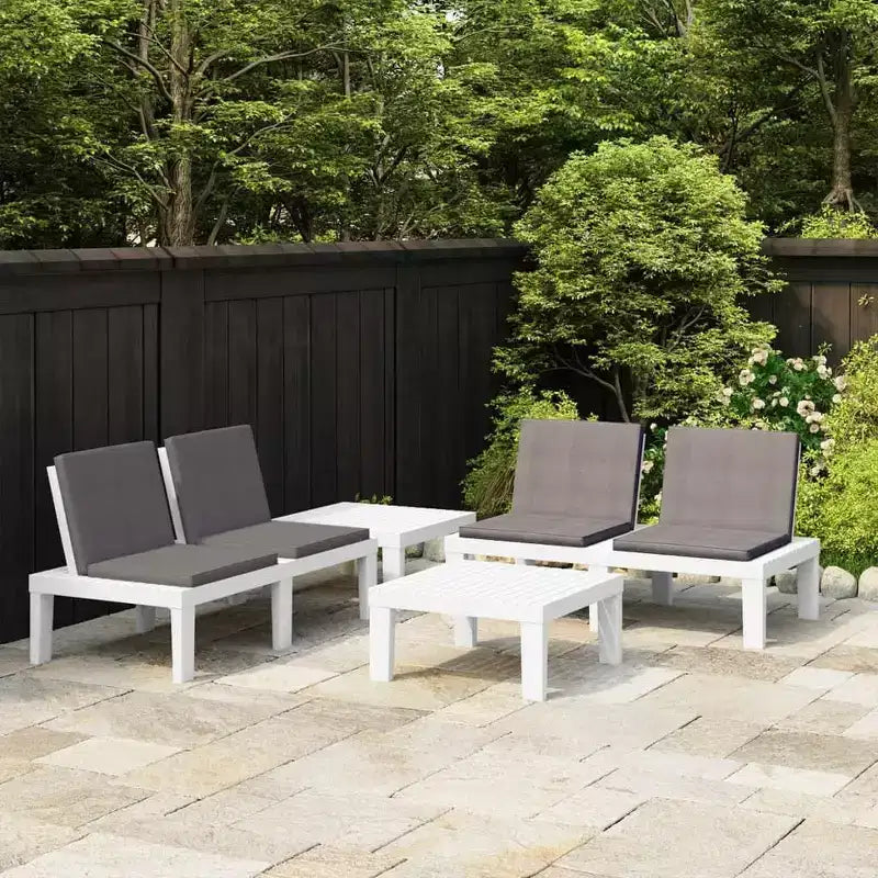 vidaXL Garden Lounge Set Plastic Normal Seats 4 Garden Lounge Set