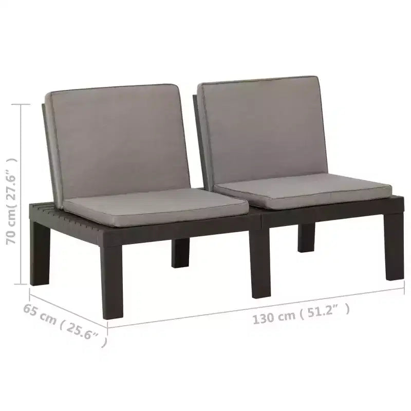 vidaXL Garden Lounge Set Plastic Normal Seats 4 Garden Lounge Set