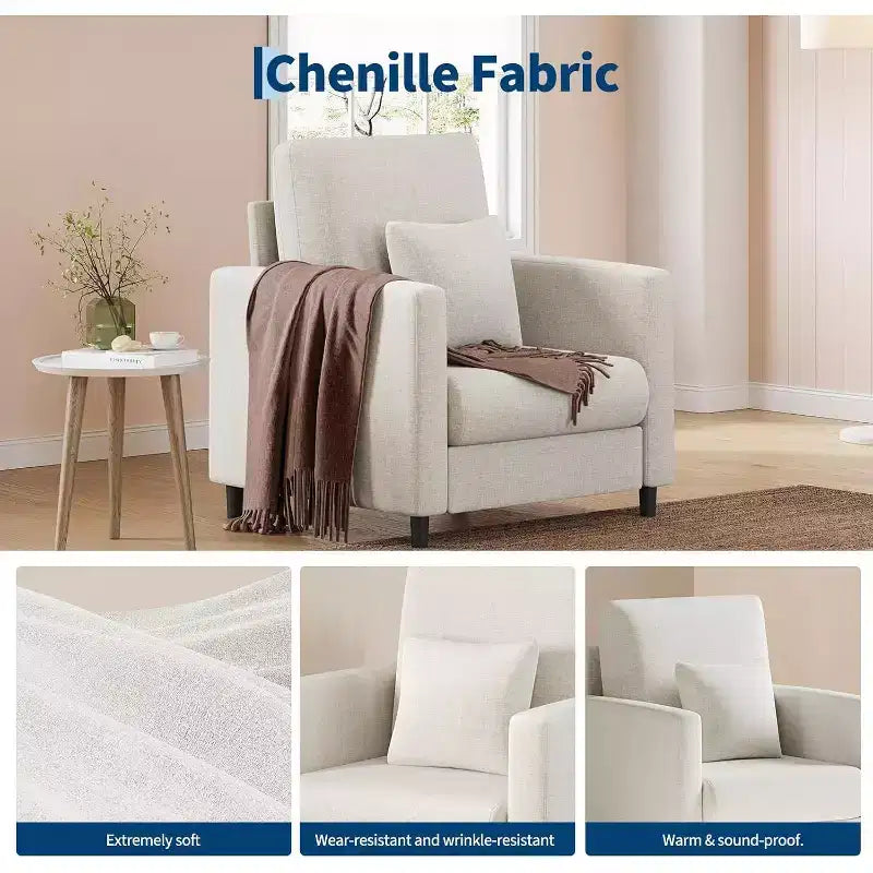 Set of 2-seater sofa and auxiliary armchair,Compact Loveseat Couch for the Living Room or Bedroom,Practical &Comfortable Seating for Small Apartments