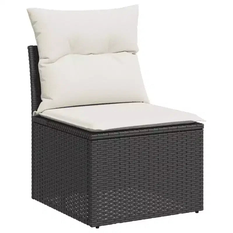 vidaXL Salon de jardin en résine tressée et acier thermolaqué Grande taille