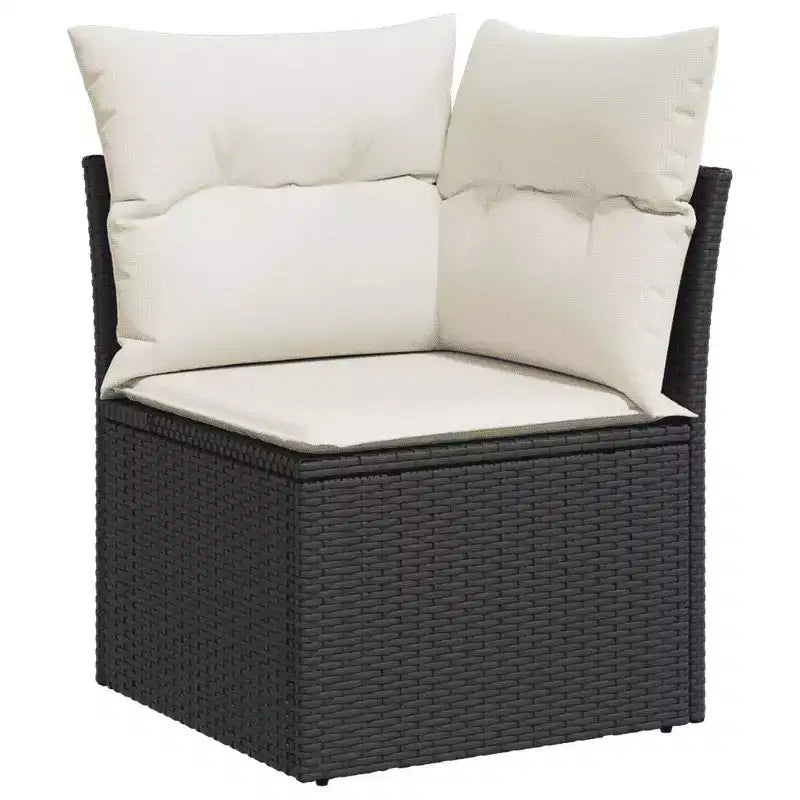 vidaXL Salon de jardin en résine tressée et acier thermolaqué Grande taille