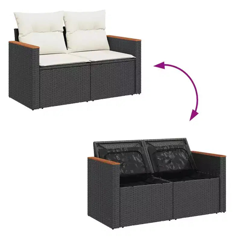 vidaXL Garden Sofa Set with Cushions - Modular Design in Multiple Colors