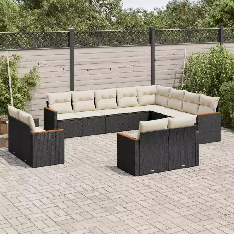 vidaXL Garden Sofa Set PE rattan UV-resistant materials