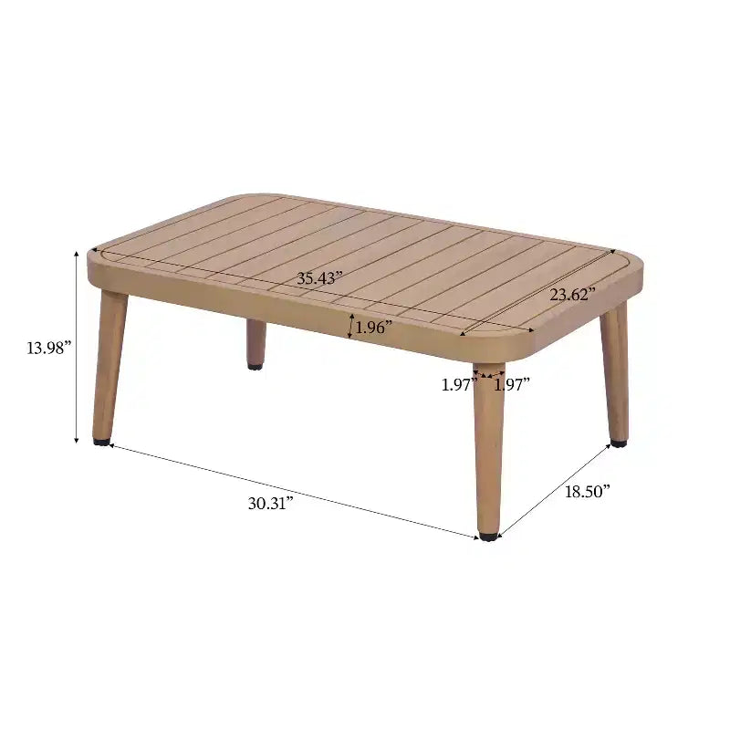 Christopher Knight Home Eadith Acacia Wood Outdoor Chat Set with Rope Accents and Slatted Table