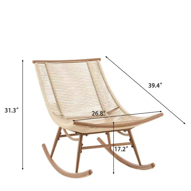Christopher Knight Home Isabelle Modern Metal Patio Seating Set with Rocking Chairs and Ceramic Tabletop