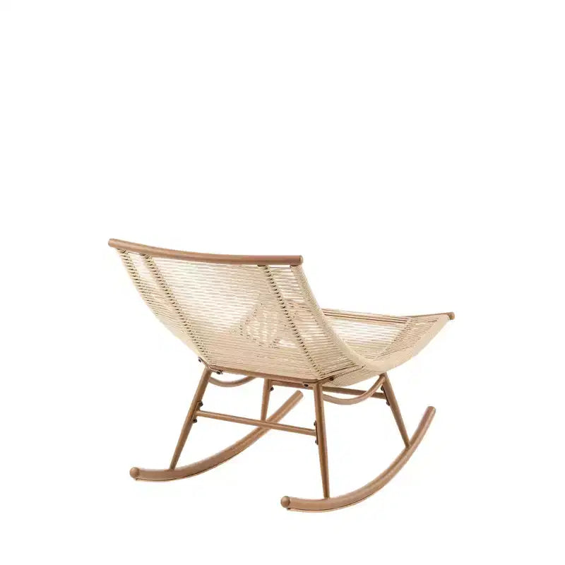 Christopher Knight Home Isabelle Modern Metal Patio Seating Set with Rocking Chairs and Ceramic Tabletop