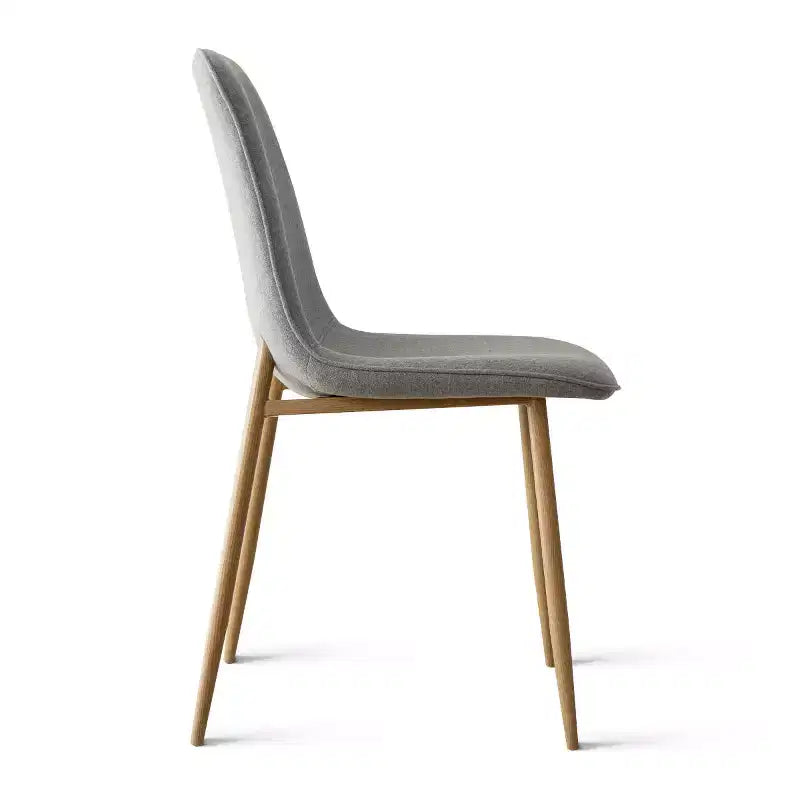 Ensemble de salle à manger rond 5 pièces, table piédestal de 39,5 po aspect bois et chaises courbées rembourrées, idéal pour les coins cuisine-Panipeachy