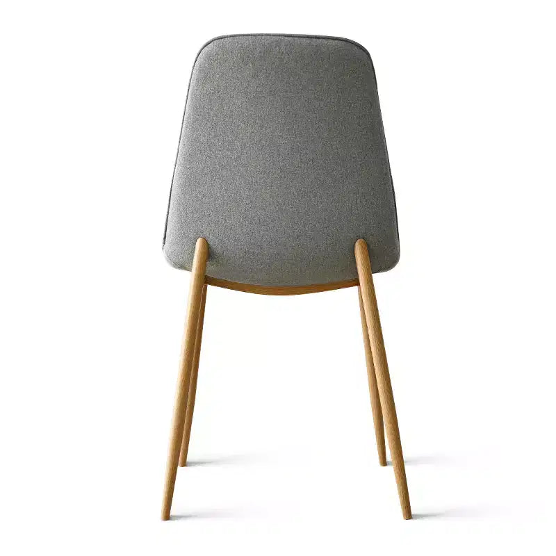 Ensemble de salle à manger rond 5 pièces, table piédestal de 39,5 po aspect bois et chaises courbées rembourrées, idéal pour les coins cuisine-Panipeachy