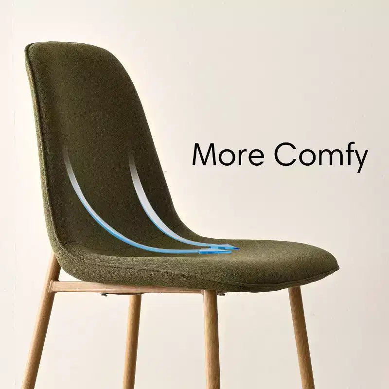 Ensemble de salle à manger rond 5 pièces, table piédestal de 39,5 po aspect bois et chaises courbées rembourrées, idéal pour les coins cuisine-Panipeachy