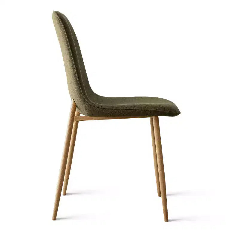 Ensemble de salle à manger rond 5 pièces, table piédestal de 39,5 po aspect bois et chaises courbées rembourrées, idéal pour les coins cuisine-Panipeachy