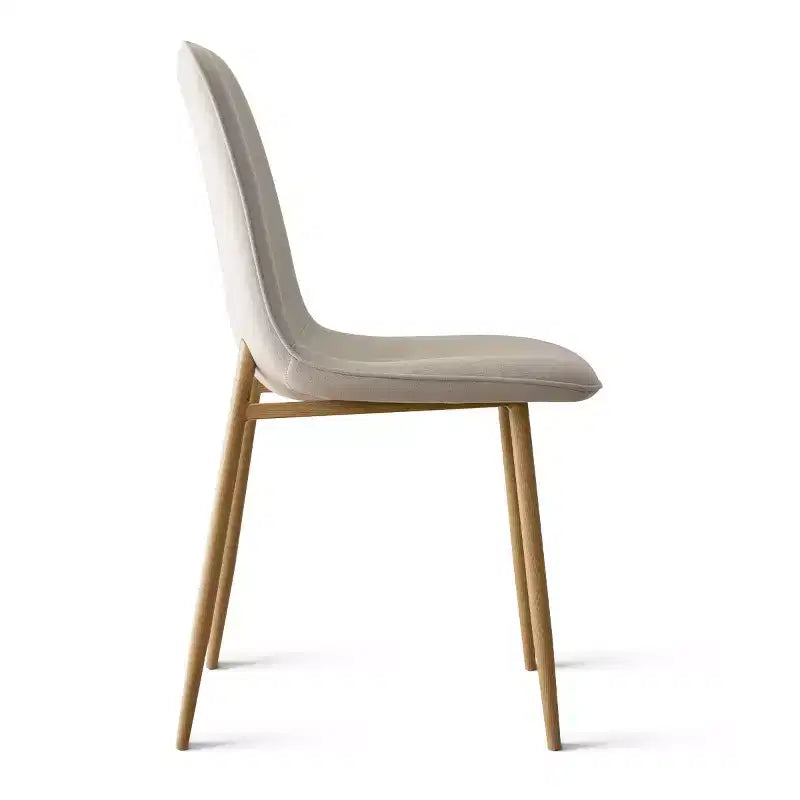Ensemble de salle à manger rond 5 pièces, table piédestal de 39,5 po aspect bois et chaises courbées rembourrées, idéal pour les coins cuisine-Panipeachy