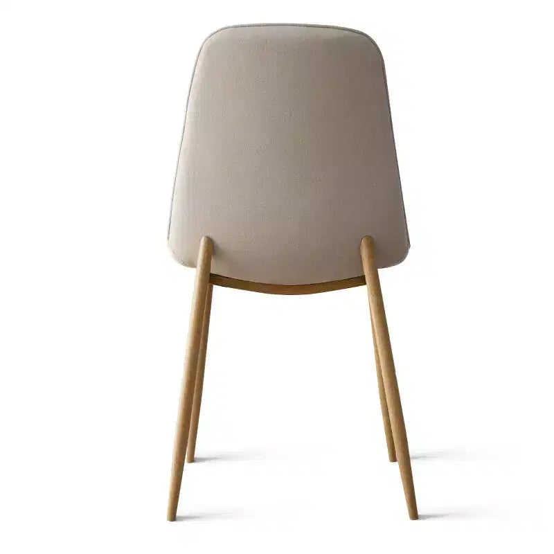 Ensemble de salle à manger rond 5 pièces, table piédestal de 39,5 po aspect bois et chaises courbées rembourrées, idéal pour les coins cuisine-Panipeachy