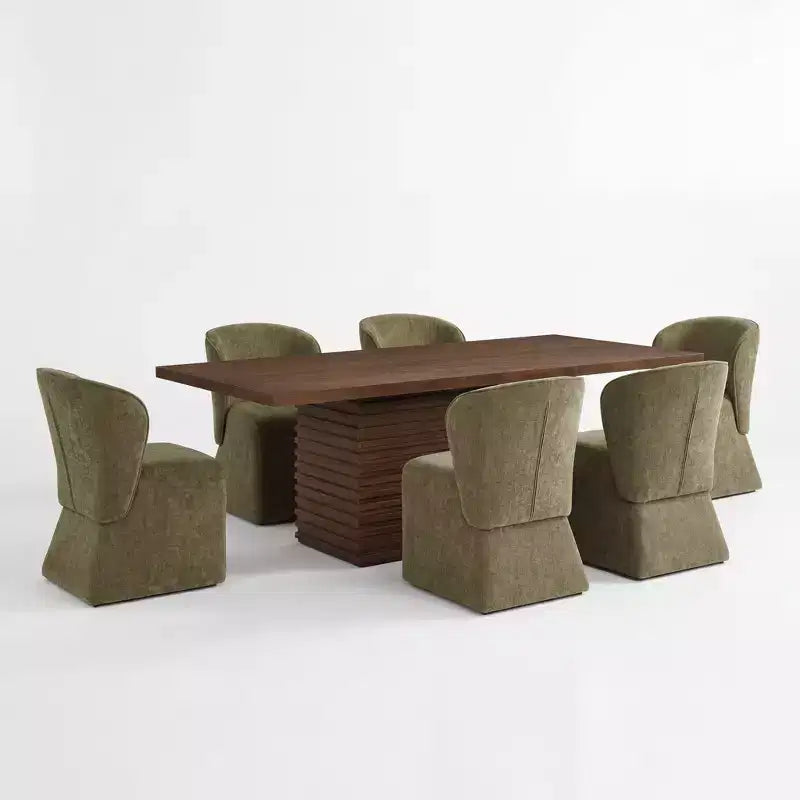 Christopher Knight Home Wichai Modern 7 Piece Wooden and Metal Dining Set with Upholstered Chairs