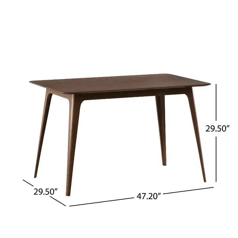 Christopher Knight Home Ahmad Modern 5 Piece Rubber Wood Dining Set with Faux Leather Upholstered Chairs and Rectangular Table