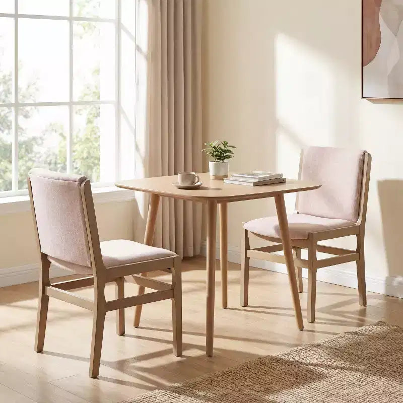 Christopher Knight Home Zephyr 3 Piece Contemporary Rubberwood Upholstered Dining Set