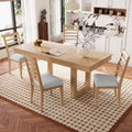 GDFStudio Gomez 5-Piece Extendable Dining Table Set with 18 Move Leaf