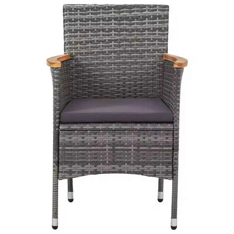 vidaXL Dining Set Gray and Brown