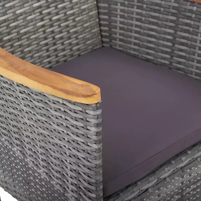 vidaXL Dining Set Gray and Brown