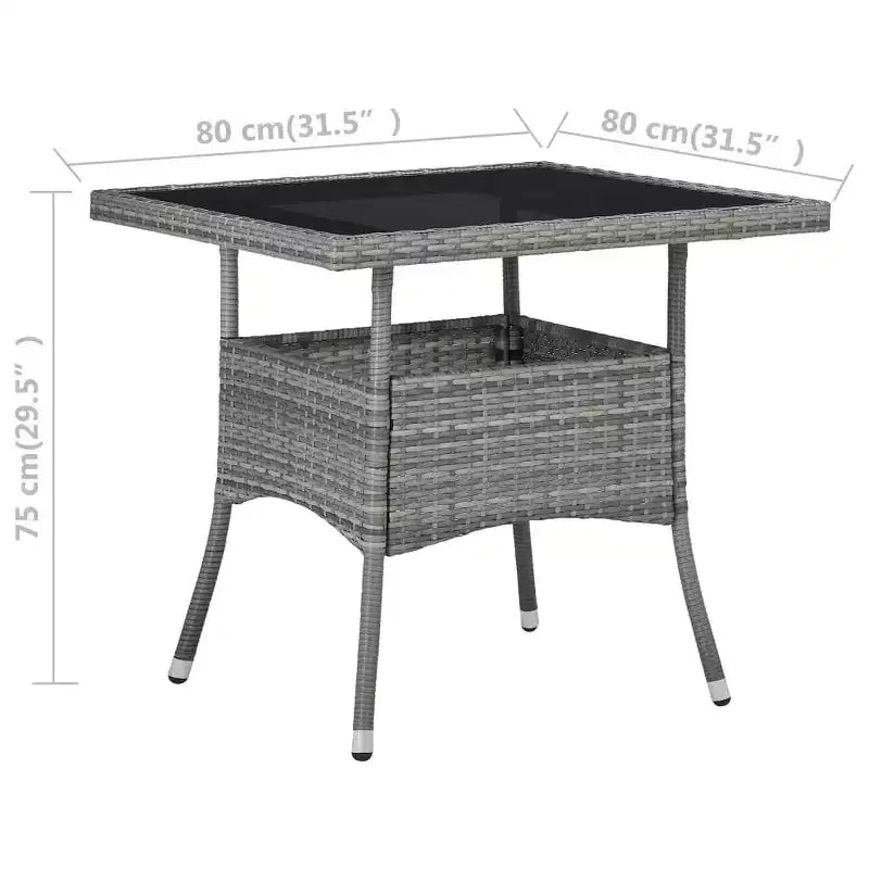 vidaXL Dining Set Gray and Brown