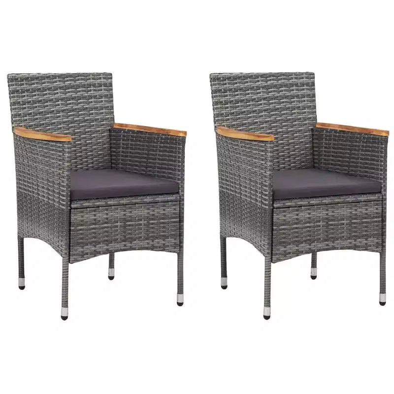 vidaXL Dining Set Gray and Brown