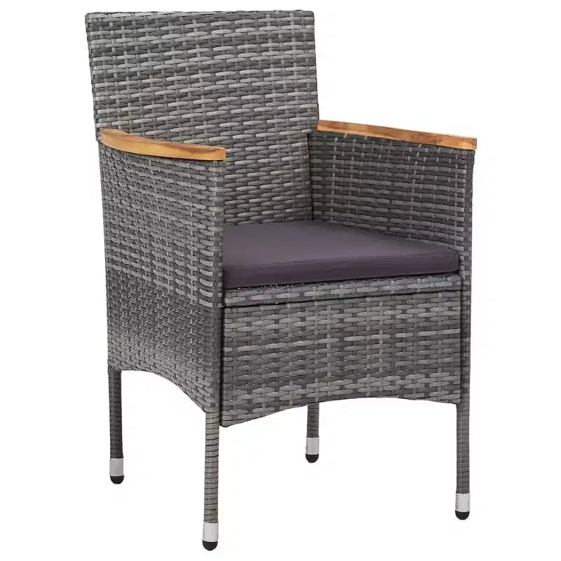 vidaXL Dining Set Gray and Brown