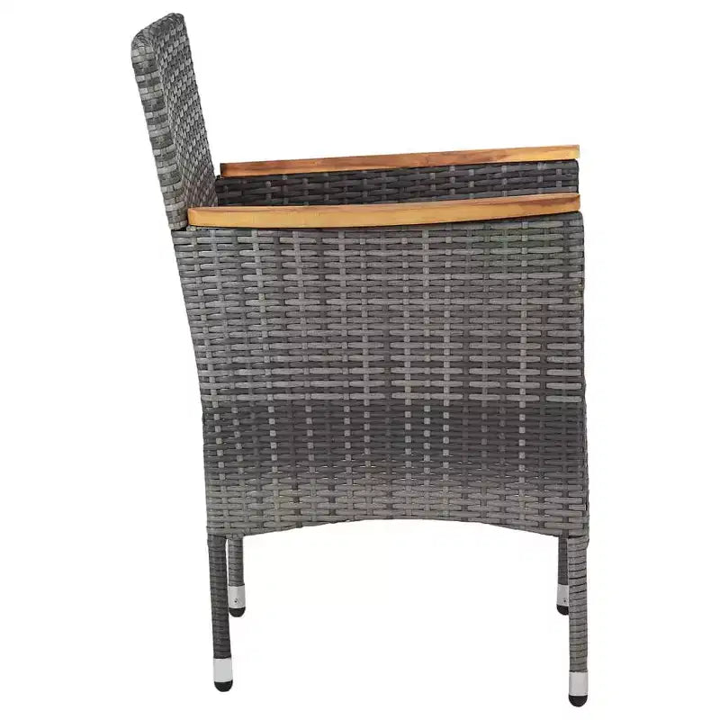 vidaXL Dining Set Gray and Brown