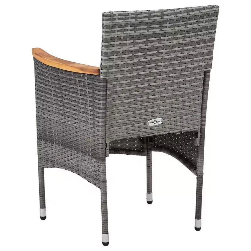 vidaXL Dining Set Gray and Brown